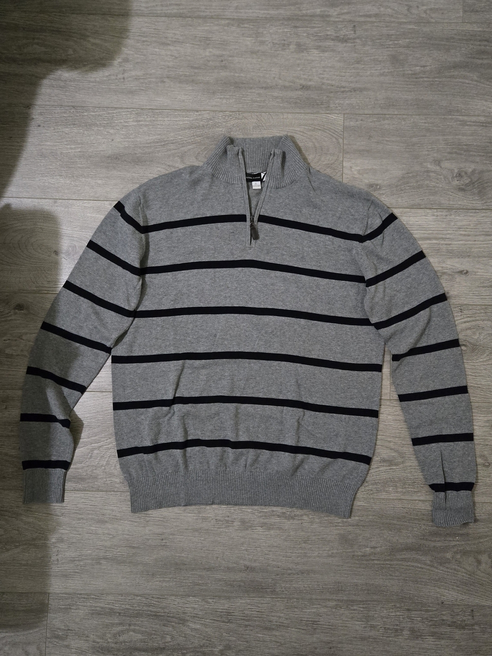 Saks Fifth Avenue Grey Quarter Zip Sweater - XL